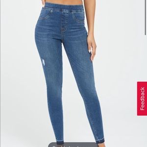 Spanx Skinny Distressed Jeans